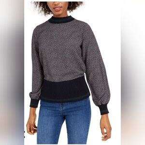 French Connection Floral Top - Black and Red